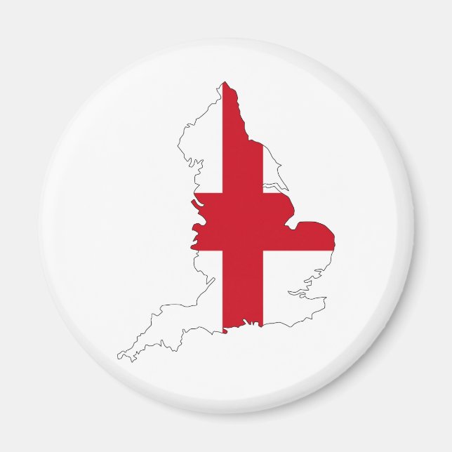 england flag map united kingdom country shape magnet (Front)