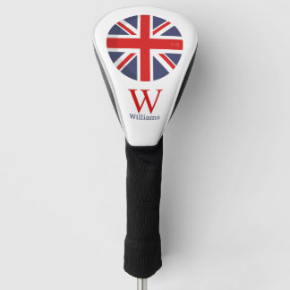 England Flag Monogram Golf Head Cover