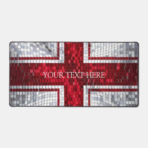 England Flag Mosaic Design Desk Mat