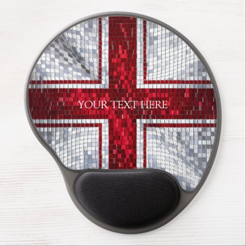 England Flag Mosaic Design Gel Mouse Pad