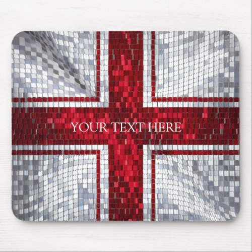 England Flag Mosaic Design Mouse Pad