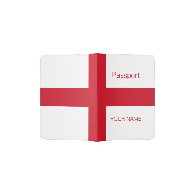 England Flag Passport Holder (Opened)