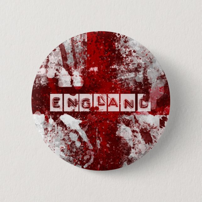 England flag pinback button (Front)