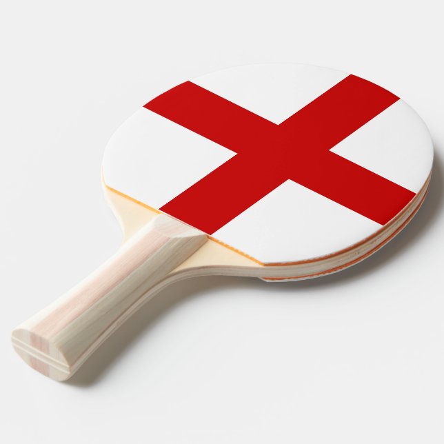 England Flag Ping-Pong Paddle (Back Angle)