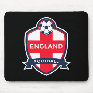 England Flag Retro Footll Soccer English Fan Shirt Mouse Pad