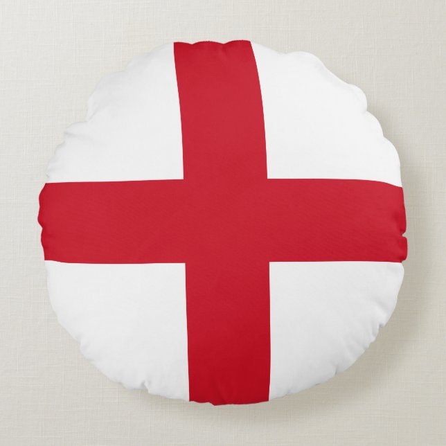 England Flag Round Pillow (Front)