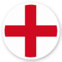 England Flag Round Sticker
