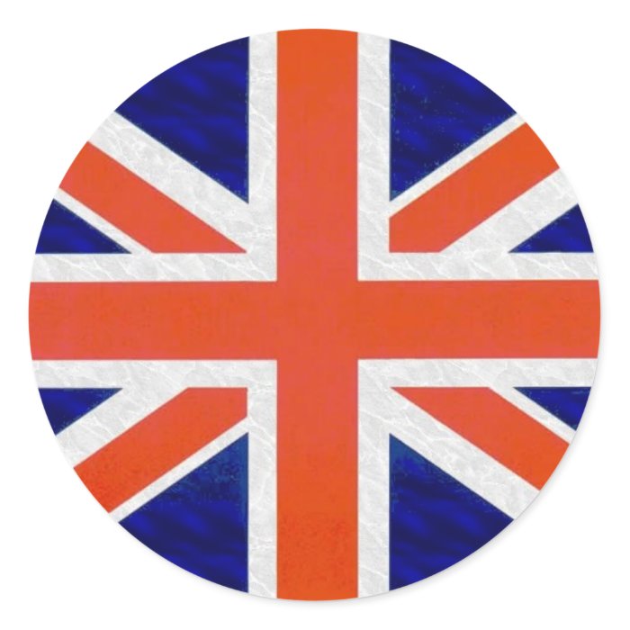 England Flag Round Stickers