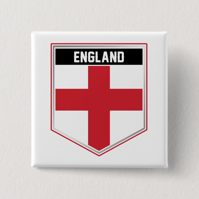 England Flag Shield Button (Front)