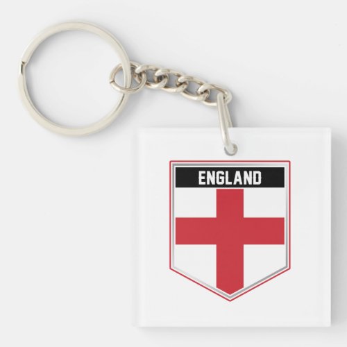 England Flag Shield Keychain