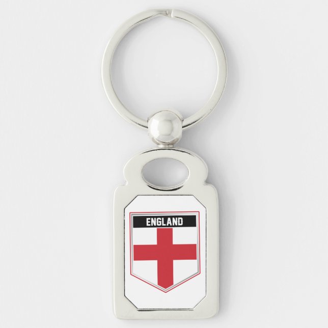 England Flag Shield Keychain (Front)