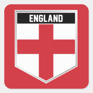 England Flag Shield Square Sticker