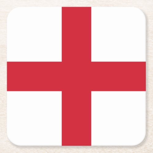 England Flag Square Paper Coaster