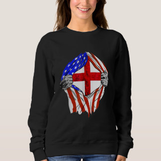 England Flag USA America English Roots Sweatshirt