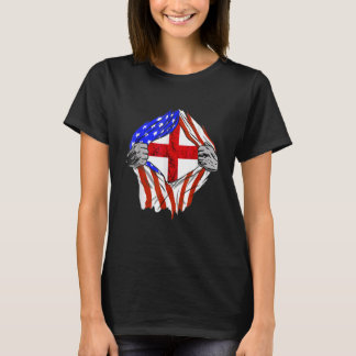 England Flag USA America English Roots T-Shirt