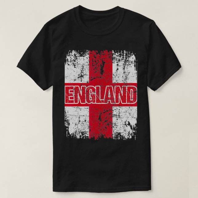 ENGLAND Flag Vintage Distressed ENGLAND  T-Shirt (Design Front)