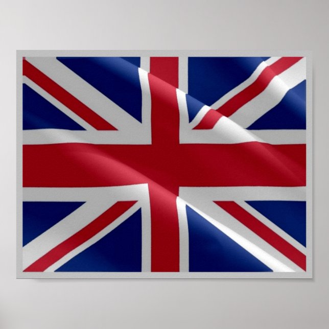 England - Flag Waving United Kingdom - Poster (Front)