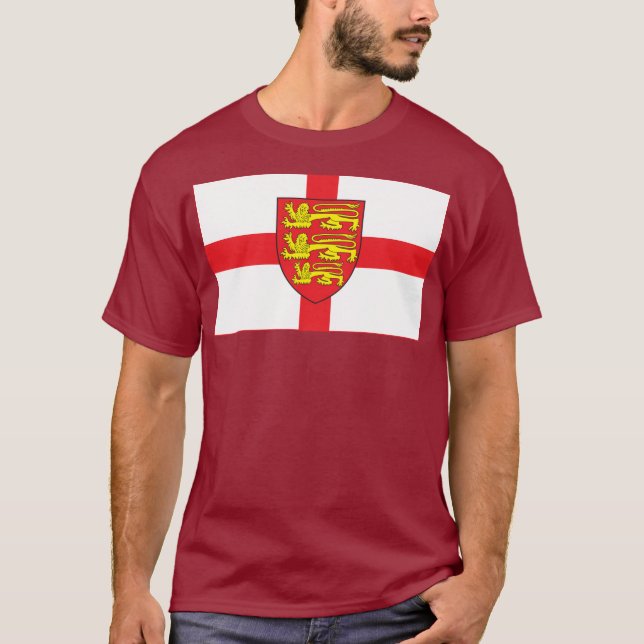 England Flag with Coat of Arms T-shirt (Front)