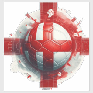 England flag with football sticker