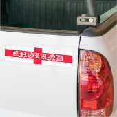 England Flag with white text Bumper Sticker (On Truck)