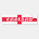England Flag with white text Bumper Sticker
