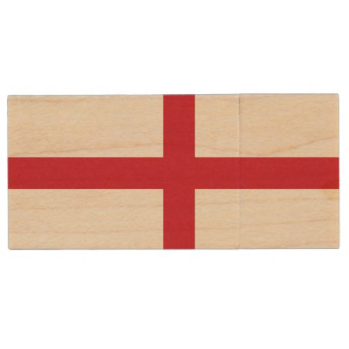 England Flag Wood Flash Drive