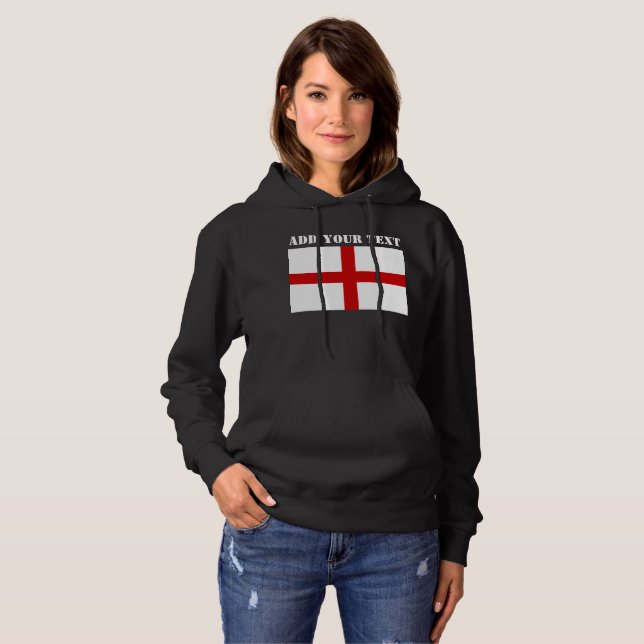 England Flag World Cup 2022 Football Soccer Hoodie (Front Full)
