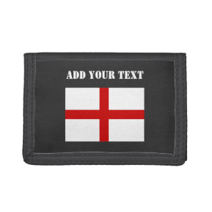 England Flag World Cup 2022 Football Soccer Tri-fold Wallet