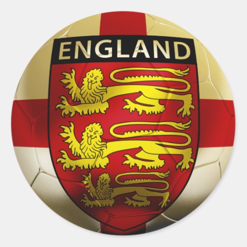 England Football Classic Round Sticker