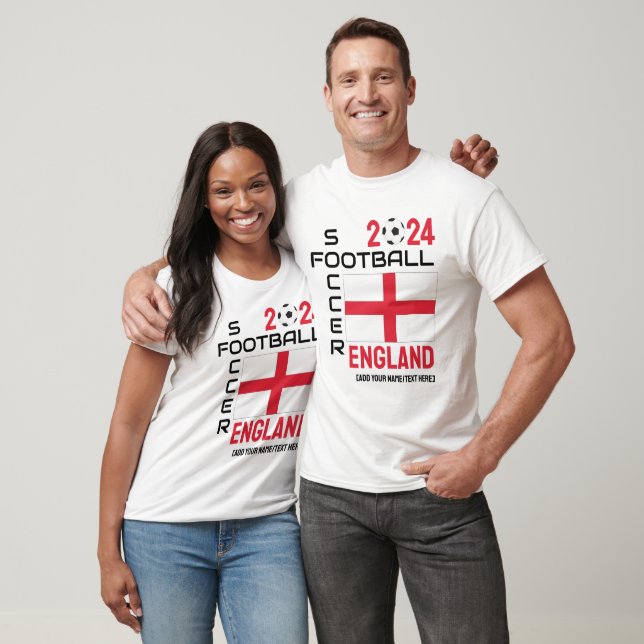 ENGLAND Football Custom Name 2024 ANY YEAR  T-Shirt (Unisex)
