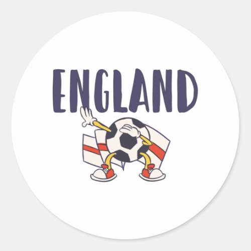 England Football Fan Shirt English Flag Classic Round Sticker