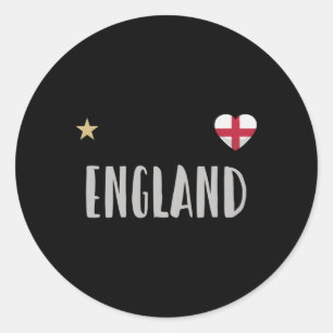 England Football Fan Shirt English Flag Classic Round Sticker