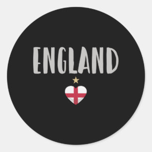 England Football Fan Shirt English Flag Classic Round Sticker