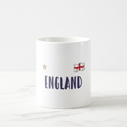 England Football Fan Shirt English Flag Coffee Mug