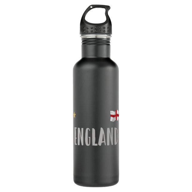 England Football Fan Shirt English Flag Stainless Steel Water Bottle (Front)