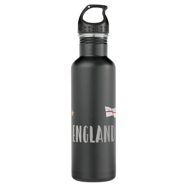 England Football Fan Shirt English Flag Stainless Steel Water Bottle (Front)