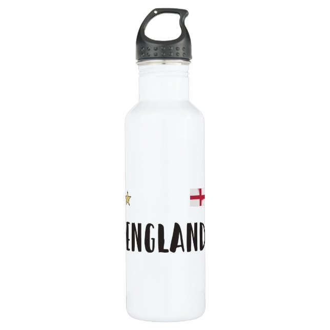 England Football Fan Shirt English Flag Stainless Steel Water Bottle (Front)