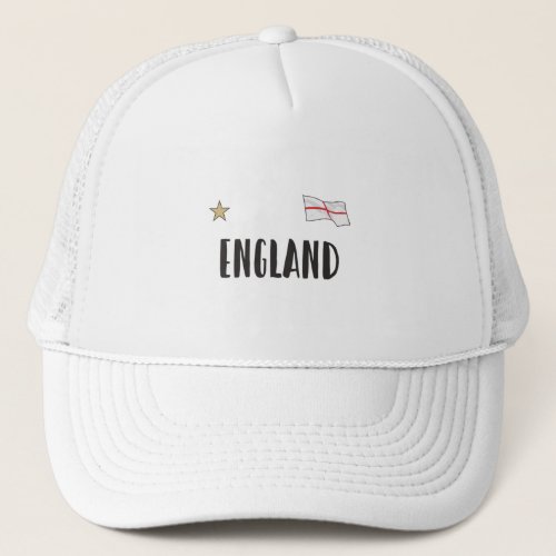 England Football Fan Shirt English Flag Trucker Hat