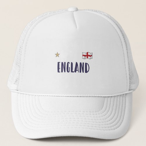 England Football Fan Shirt English Flag Trucker Hat