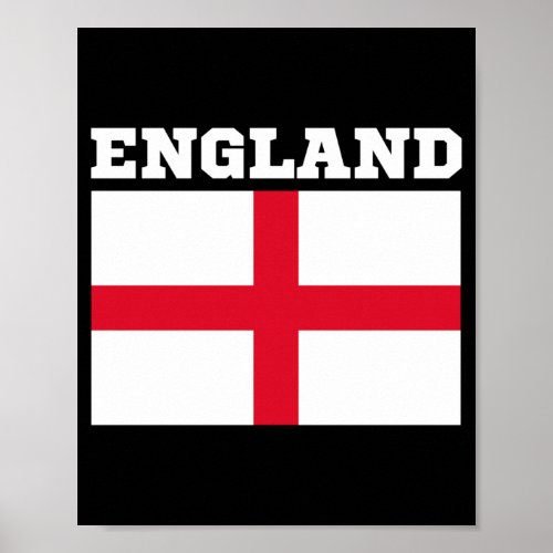 England Football Lover Design For Men Women And Poster