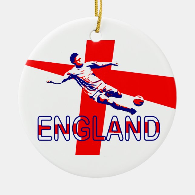 England Football Soccer #5 Ceramic Ornament (Front)