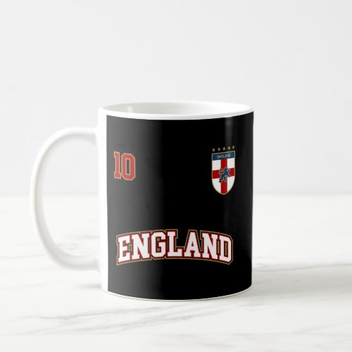 England Football Team Number 10 English Flag Socce Coffee Mug