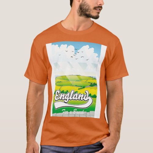 England For a Break vintage style travel poster T_Shirt