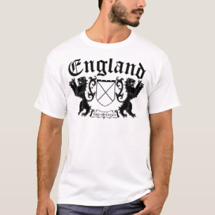 England for King and Country two Lions Coat O Arms T-Shirt