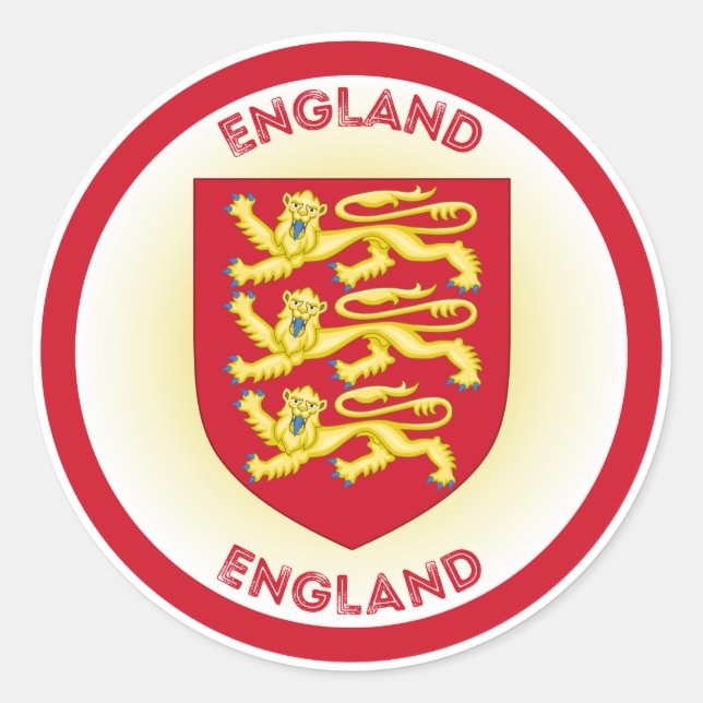 England Heritage Emblem Classic Round Sticker (Front)