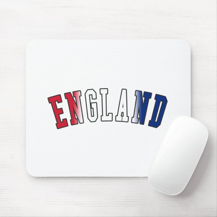 England in National Flag Colors Mouse Pad