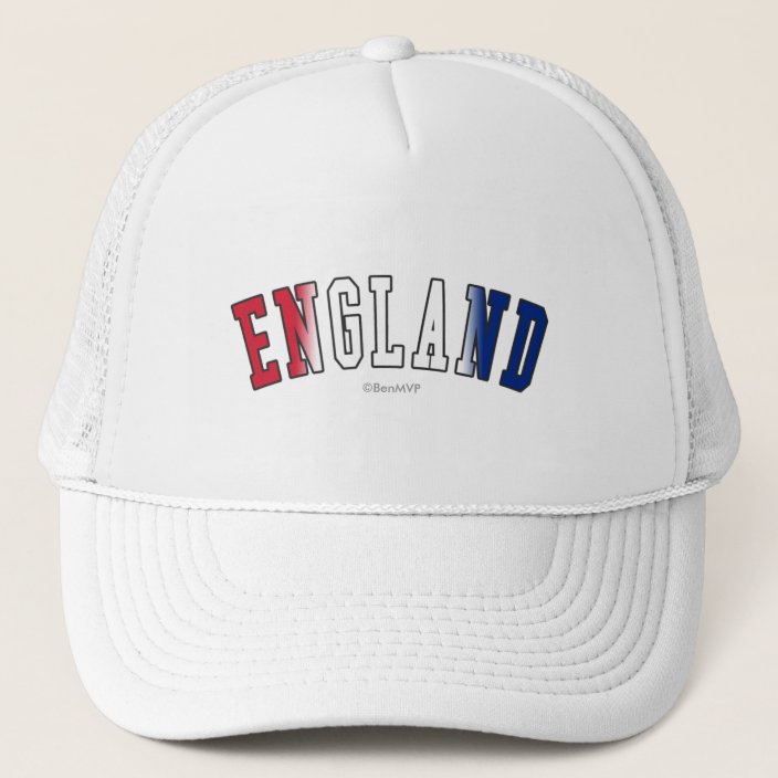 England in National Flag Colors Trucker Hat