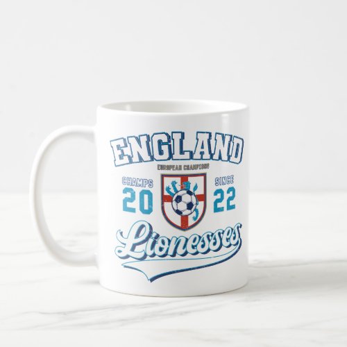 England Lionesses Champions 2022 College Style Coffee Mug