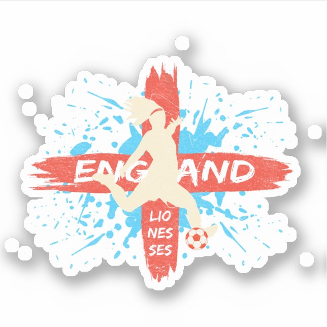 England Lionesses - England Flag Sticker (Front)