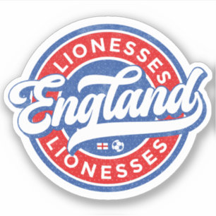 England Lionesses Soccer Badge Round Sticker